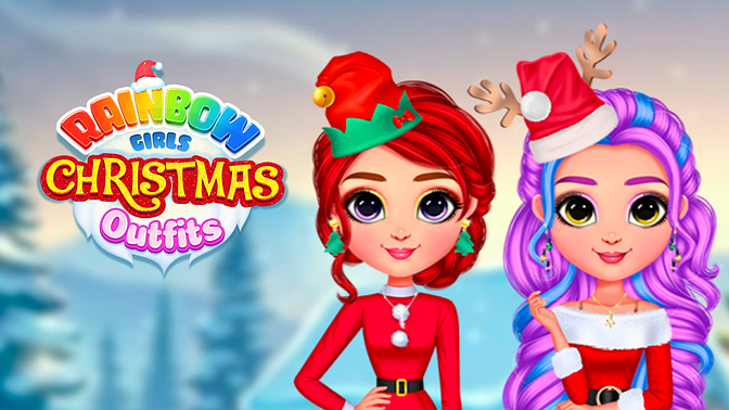 Rainbow Girls Christmas Outfits