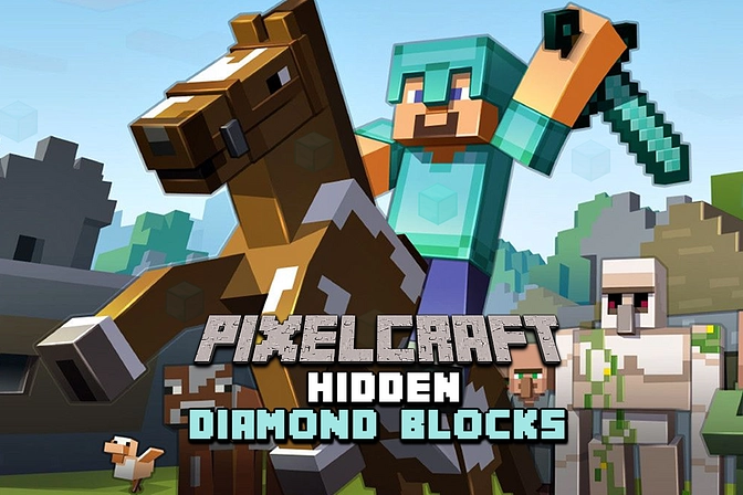 Pixelcraft Hidden Diamond Blocks